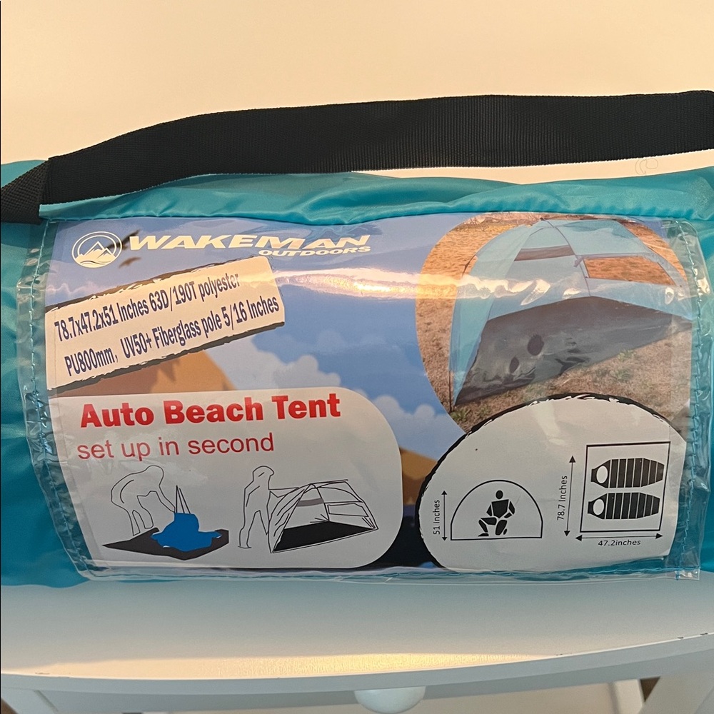 Wakeman Outdoors Auto Beach Tent NIB